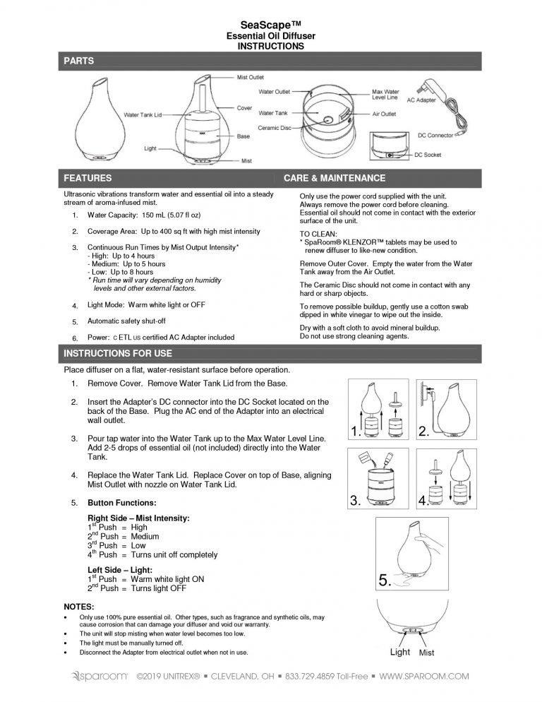 SpaRoom SeaScape Diffuser | Enchanted Aromatics