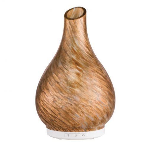 AromaSource Bliss Ultrasonic Diffuser-glass-copper-color-with-Power-Off