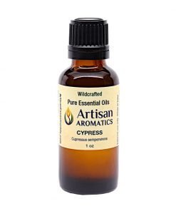 Wildcrafted cypress essential oil bottle 30 ml by artisan aromatics