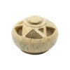 soapstone hand carved passive diffuser with star pattern