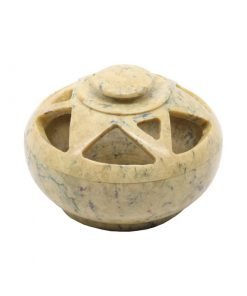soapstone hand carved passive diffuser with star pattern
