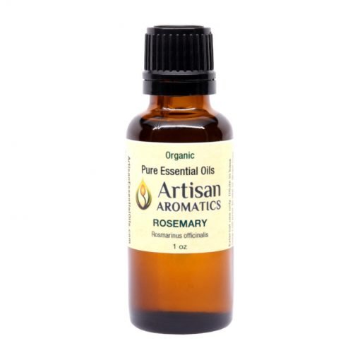 Rosemary organic essential oil bottle