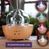 Serene Living Fountain glass diffuser showing various colors