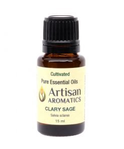 cultivated clary sage essential oil 15ml bottle by artisan aromatics
