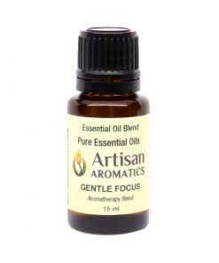 gentle focus essential oil blend 15 ml bottle from Artisan Aromatics
