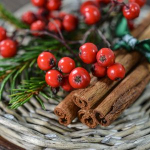 Holiday essential oils cinnamon decoration