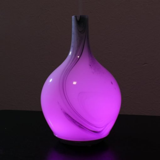 spamister marble diffuser by greenair with purple light