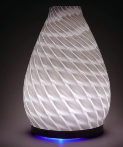 Lux Kanalu ultrasonic essential oil diffuser with white light on