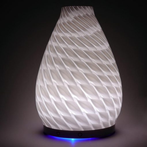 Lux Kanalu ultrasonic essential oil diffuser with white light on