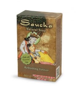 soap bar saucha natural refreshing vetiver 3.5 ounce front of box