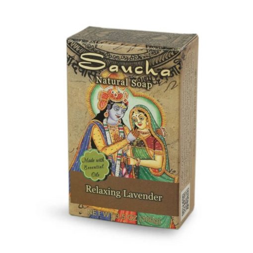 Soap bar Saucha natural relaxing lavender 3.5 oz front box