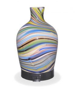 Aromar Glass Abstract Decanter Diffuser with no light on a white background