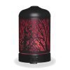 Aromar Black Grove Diffuser with red light on a white background