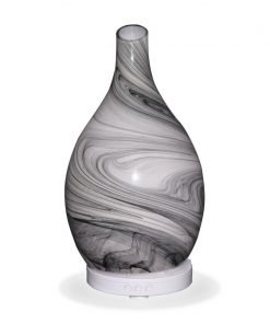 Aromar Amphora Grey Diffuser with no light on a white background