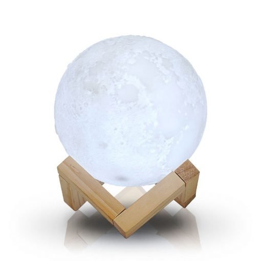 Aromar moon stand spa diffuser on white background