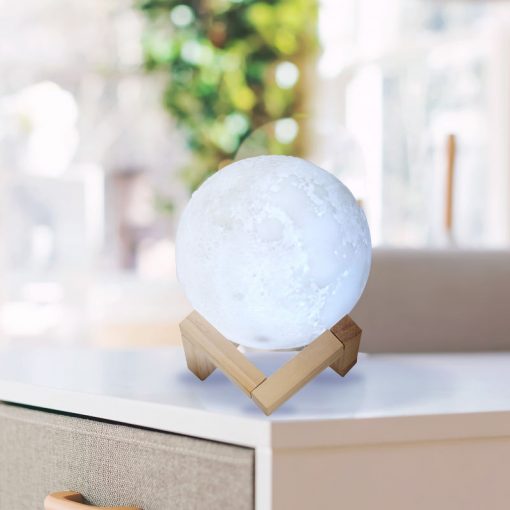 moon stand spa diffuser on white desk