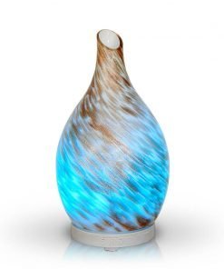 Rotating glass Amphora Copper Diffuser on white background