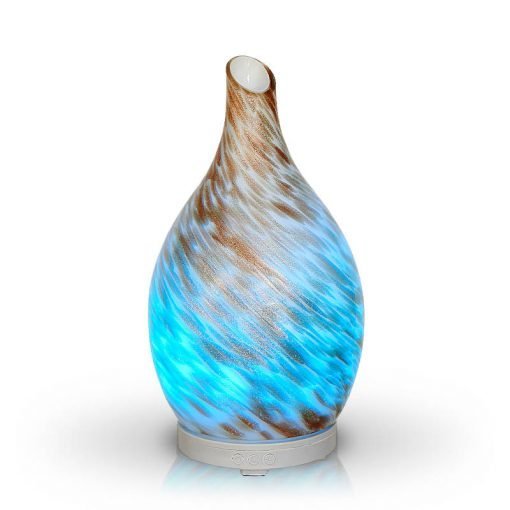 Rotating glass Amphora Copper Diffuser on white background