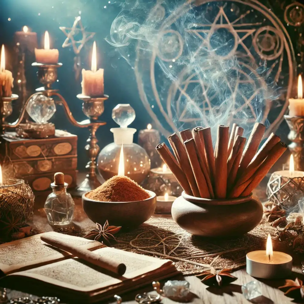 Cinnamon being used in magic rituals