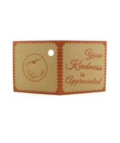 Oatmeal soap bar and manjari oil gift set - closeup of gift card
