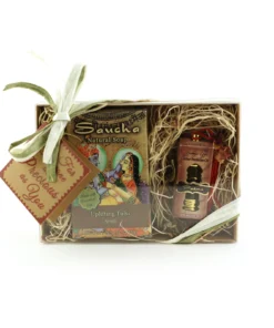 Tulsi soap gift set - box set with tulsi soap bar and Padma oil