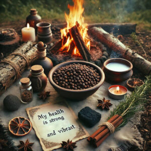 Allspice being used in a manifestation ritual