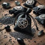 Black sesame seed amulets