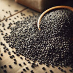 Whole black sesame seeds