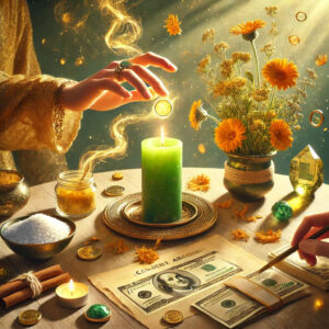 Calendula being using in a luck and prosperity ritual known as The Golden Abundance Spell