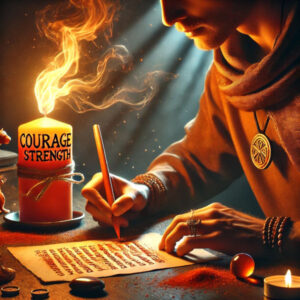 Cayenne being used in a courage and strength spell