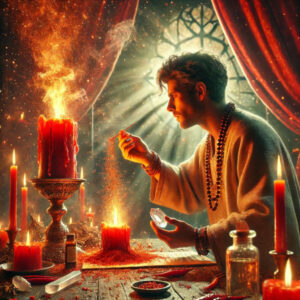 Cayenne being used in a energy amplification spell