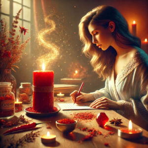 Cayenne being used in a passion and desire spell