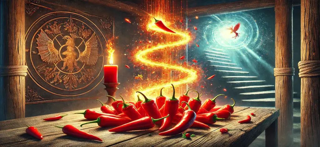 Cayenne depicting its magical and spiritual determination and motivation properties