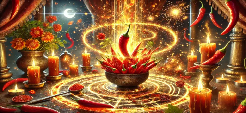 Cayenne depicting its magical and spiritual energy amplification properties