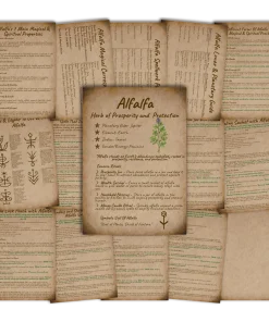 Alfalfa grimoire - book of shadows with 16 mages